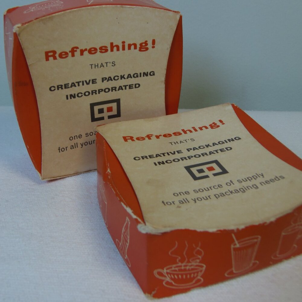 VTG Creative Packaging Inc. Promotional Gifts 50s Paperboard‎ Coasters 2 Boxes